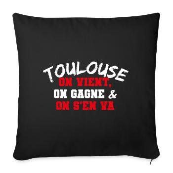 RUGBY TOULOUSE - Housse de coussin décorative 45 x 45 cm - noir - Devant