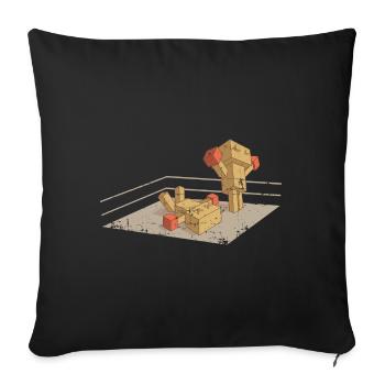 boxing - Sofa pillowcase 17,3'' x 17,3'' (45 x 45 cm) - black - Front