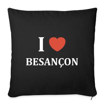 i love besançon - Housse de coussin décorative 45 x 45 cm - noir - Devant