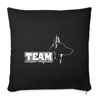 TEAM German Shepherd IGP Hundesport Wilsigns - Sofakissenbezug 45 x 45 cm - Schwarz - Vorne