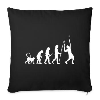 Tennis Evolution - Sofakissenbezug 45 x 45 cm - Schwarz - Vorne