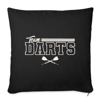 Dart Darten Darts Team - Sofakissenbezug 45 x 45 cm - Schwarz - Vorne