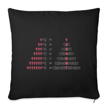 PAY POTENCY VALUE PALINDROME 1x1 HIGH TWO GIFT - Sofa pillowcase 17,3'' x 17,3'' (45 x 45 cm) - black - Front