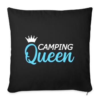 Camping Campen - Sofakissenbezug 45 x 45 cm - Schwarz - Vorne