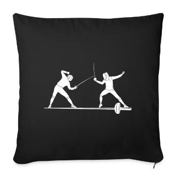 Fencing - Sofa pillowcase 17,3'' x 17,3'' (45 x 45 cm) - black - Front