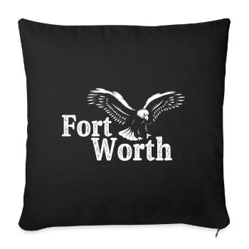 Fort Worth - Sofa pillowcase 17,3'' x 17,3'' (45 x 45 cm) - black - Front