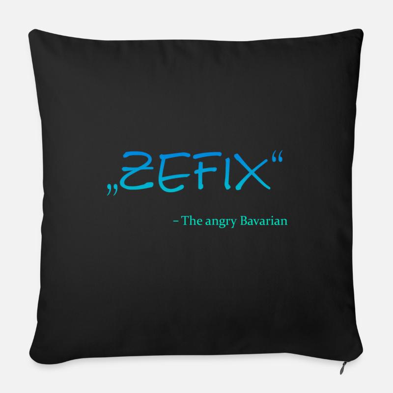 Zefix The angry Bavarian - Sofakissenbezug 45 x 45 cm - Schwarz