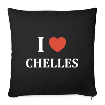 i love Chelles - Housse de coussin décorative 45 x 45 cm - noir - Devant