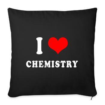 J'adore la chimie - Housse de coussin décorative 45 x 45 cm - noir - Devant