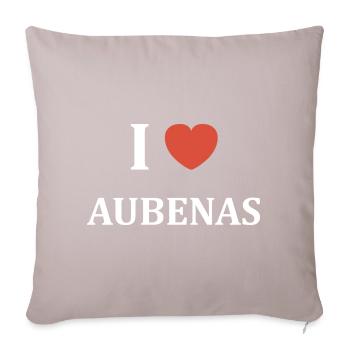 i love aubenas - Housse de coussin décorative 45 x 45 cm - taupe clair - Devant