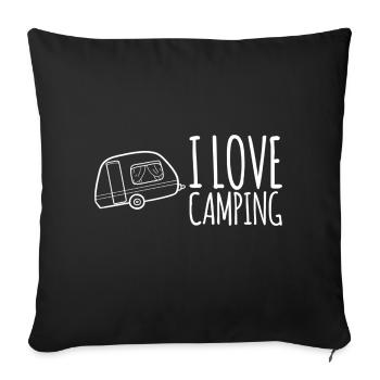 I Love Camping - Sofakissenbezug 45 x 45 cm - Schwarz - Vorne