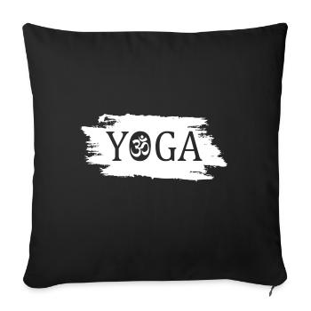 Yoga Om - Sofakissenbezug 45 x 45 cm - Schwarz - Vorne