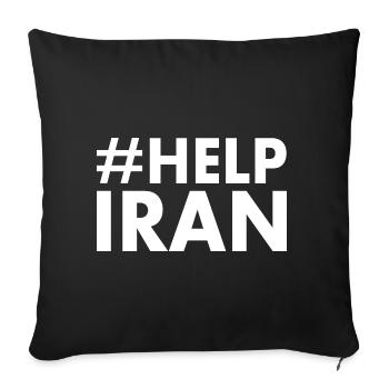 Help iran - Sofa pillowcase 17,3'' x 17,3'' (45 x 45 cm) - black - Front