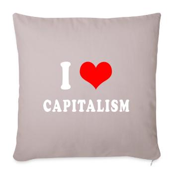 I love capitalism - Sofa pillowcase 17,3'' x 17,3'' (45 x 45 cm) - light taupe - Front