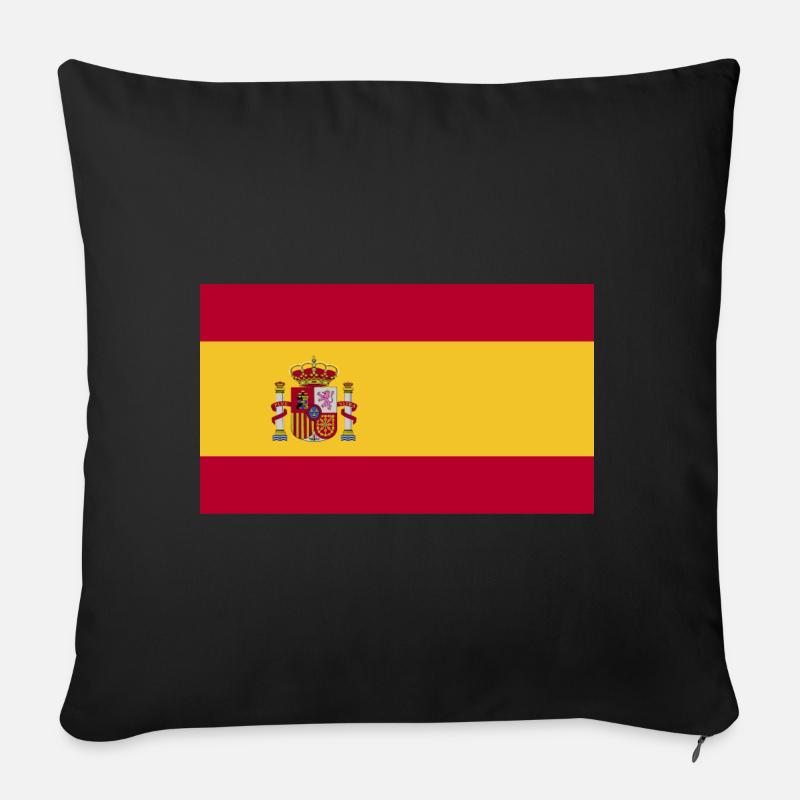 Spain Flag - Sofa pillowcase 17,3'' x 17,3'' (45 x 45 cm) - black