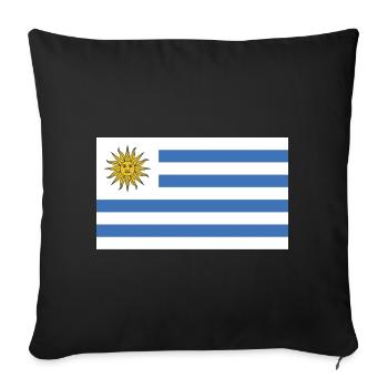 Uruguay Flagge - Sofakissenbezug 45 x 45 cm - Schwarz - Vorne