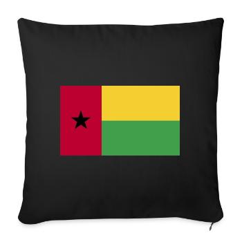 Guinea Bissau National Flag - Sofa pillowcase 17,3'' x 17,3'' (45 x 45 cm) - black - Front