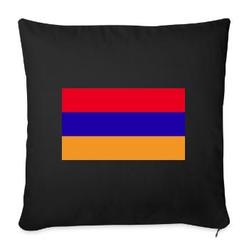 Armenien National Flagge - Sofakissenbezug 45 x 45 cm - Schwarz - Vorne