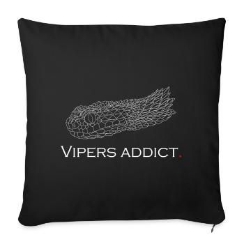 Vipers addict - Housse de coussin décorative 45 x 45 cm - noir - Devant