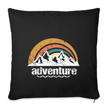 Aventure - Housse de coussin décorative 45 x 45 cm - noir - Devant
