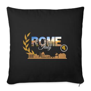 Rome Italy Skyline Collage - Sofa pillowcase 17,3'' x 17,3'' (45 x 45 cm) - black - Front