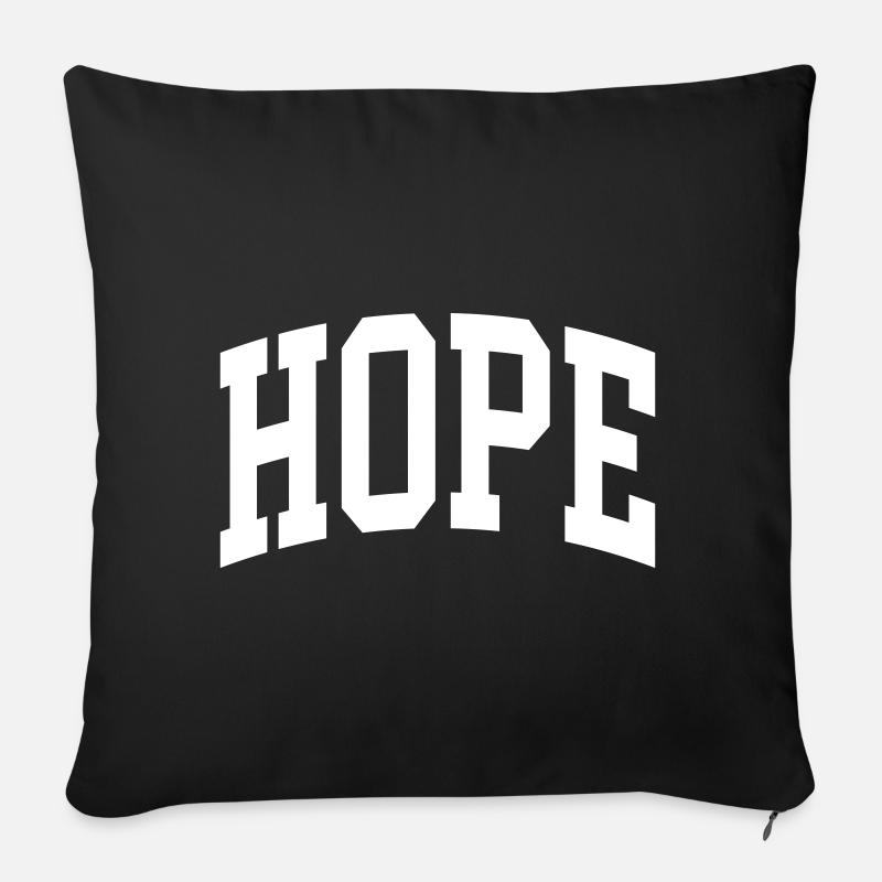 Hope - Sofakissenbezug 45 x 45 cm - Schwarz