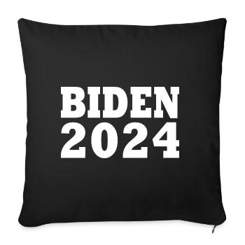 Joe biden 2024 - Sofa pillowcase 17,3'' x 17,3'' (45 x 45 cm) - black - Front