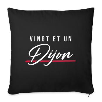 Dijon 21 Frankreich Kennzeichen - Sofakissenbezug 45 x 45 cm - Schwarz - Vorne