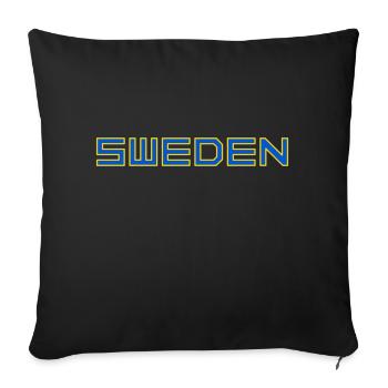 Suède - Housse de coussin décorative 45 x 45 cm - noir - Devant