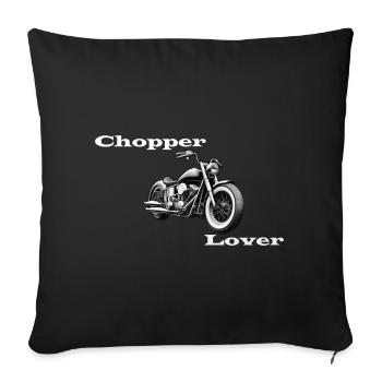 Chopper Lover white - Sofa pillowcase 17,3'' x 17,3'' (45 x 45 cm) - black - Front