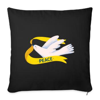 Ukraine, ukrainische Flagge, ukrainische Flagge - Sofakissenbezug 45 x 45 cm - Schwarz - Vorne