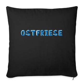 Ostfriese - Sofakissenbezug 45 x 45 cm - Schwarz - Vorne