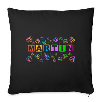 MARTIN colourful cubes - Sofakissenbezug 45 x 45 cm - Schwarz - Vorne