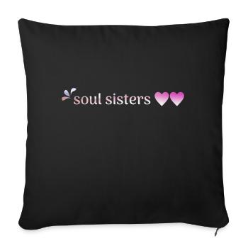 Besties - Friends - Sofa pillowcase 17,3'' x 17,3'' (45 x 45 cm) - black - Front