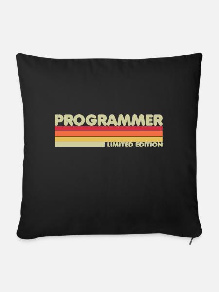 Programmer Nerd Limited Edition - Sofakissenbezug 45 x 45 cm - Schwarz