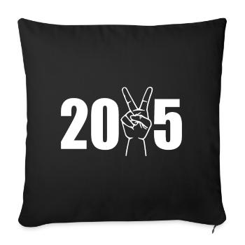 2025 - Sofa pillowcase 17,3'' x 17,3'' (45 x 45 cm) - black - Front