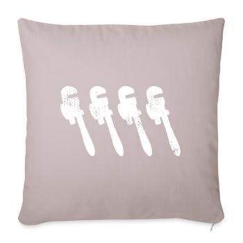 Pipe Wrench Sketch - Sofa pillowcase 17,3'' x 17,3'' (45 x 45 cm) - light taupe - Front