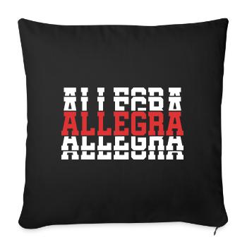 T-shirt joyeux t-shirt idée cadeau texte empilé - Housse de coussin décorative 45 x 45 cm - noir - Devant