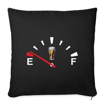 Compteur de vitesse de bière affichage de la bière la bière est vide - Housse de coussin décorative 45 x 45 cm - noir - Devant