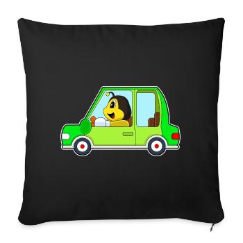 Bee Car - Sofa pillowcase 17,3'' x 17,3'' (45 x 45 cm) - black - Front