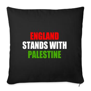 England stands with palestine - Sofa pillowcase 17,3'' x 17,3'' (45 x 45 cm) - black - Front