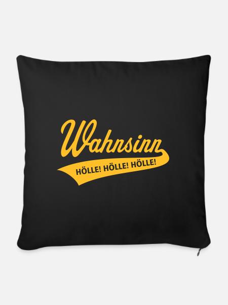 Wahnsinn – Hölle! Hölle! Hölle! (White) - Sofakissenbezug 45 x 45 cm - Schwarz