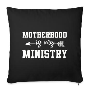 La maternité est mon ministère - Housse de coussin décorative 45 x 45 cm - noir - Devant