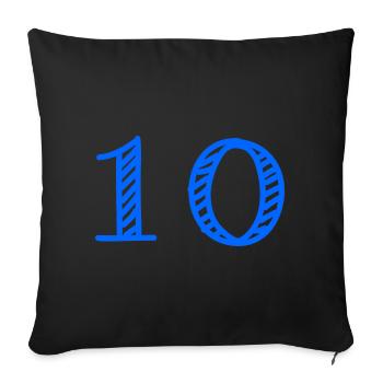 10. 10 YEARS. 10th ANNIVERSARY. 10 YEAR ANNIVERSARY. - Sofa pillowcase 17,3'' x 17,3'' (45 x 45 cm) - black - Front