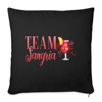 Cocktail Barkeeper Team Sangria - Sofakissenbezug 45 x 45 cm - Schwarz - Vorne