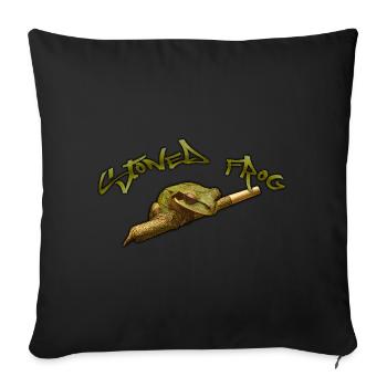 Stoned Frog - Sofakissenbezug 45 x 45 cm - Schwarz - Vorne