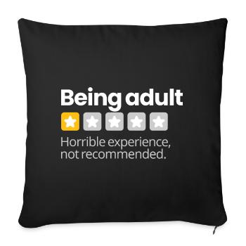 Être adulte (foncé) - Housse de coussin décorative 45 x 45 cm - noir - Devant
