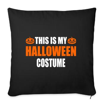 this is my halloween costume - Housse de coussin décorative 45 x 45 cm - noir - Devant