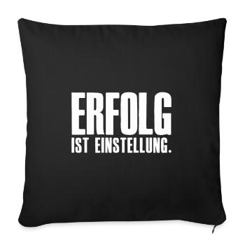 Success is attitude founder entrepreneur - Sofa pillowcase 17,3'' x 17,3'' (45 x 45 cm) - black - Front