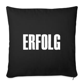 Erfolg Spruch für Gründer Unternehmer Startup - Sofakissenbezug 45 x 45 cm - Schwarz - Vorne